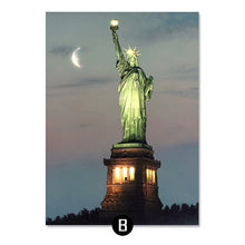 Load image into Gallery viewer, Canvas Painting Statue Of Liberty And United States Flag