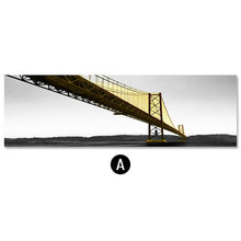 Load image into Gallery viewer, Blue Bridge Tower Scenery Painting Wall Art