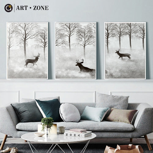 Elk Canvas Printing Animal Modern Home Furnishing Decoration Wall Art