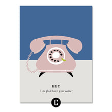 Load image into Gallery viewer, Canvas Paintings Cartoon Bear Phone Poster
