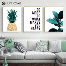 Load image into Gallery viewer, Pineapple Letters Leaves Art