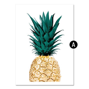 Pineapple Letters Leaves Art